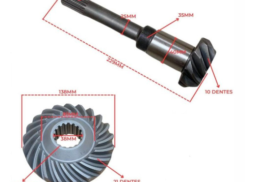 Detalhes do produto COROA E PINHAO 10 X 21 HANGCHA